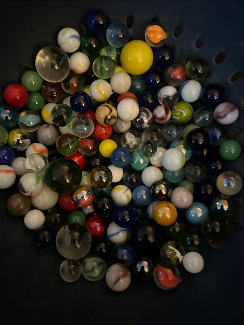 Mixed Glass Marbles Lot - Multicolor
